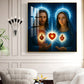 Jesus Spiritual Glass Finish Square Wall Art
