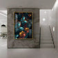 Floral Fantasy Glass Finish Vertical Wall Art