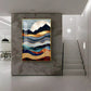 Mountain Peaks Glass Finish Veritcal Wall Art