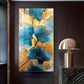 Noir Petal Glass Finish Vertical Wall Art