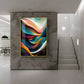 Waves of Color Glass Finish Vertical Wall Art