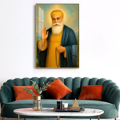A Tribute to the Guru Glass Finish Vertical Wall Art