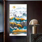 Mountains and Water Glass Finish Vertical Wall Art