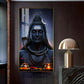 Lord Shiva Adiyogi Darshan Glass Finish Vertical Wall Art