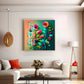 Colorful Bloom Serenity Glass Finish Square Wall Art