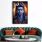 Prabhu Mahadev Ji Glass Finish Vertical Wall Art