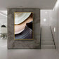 Fluid Horizons Glass Finish Vertical Wall Art