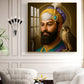 Waheguru Ji Glass Finish Square Wall Art