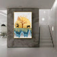 Mountain Whispers Glass Finish Vertical Wall Art