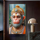 Bhakt Hanuman Glass Finish Vertical Wall Art
