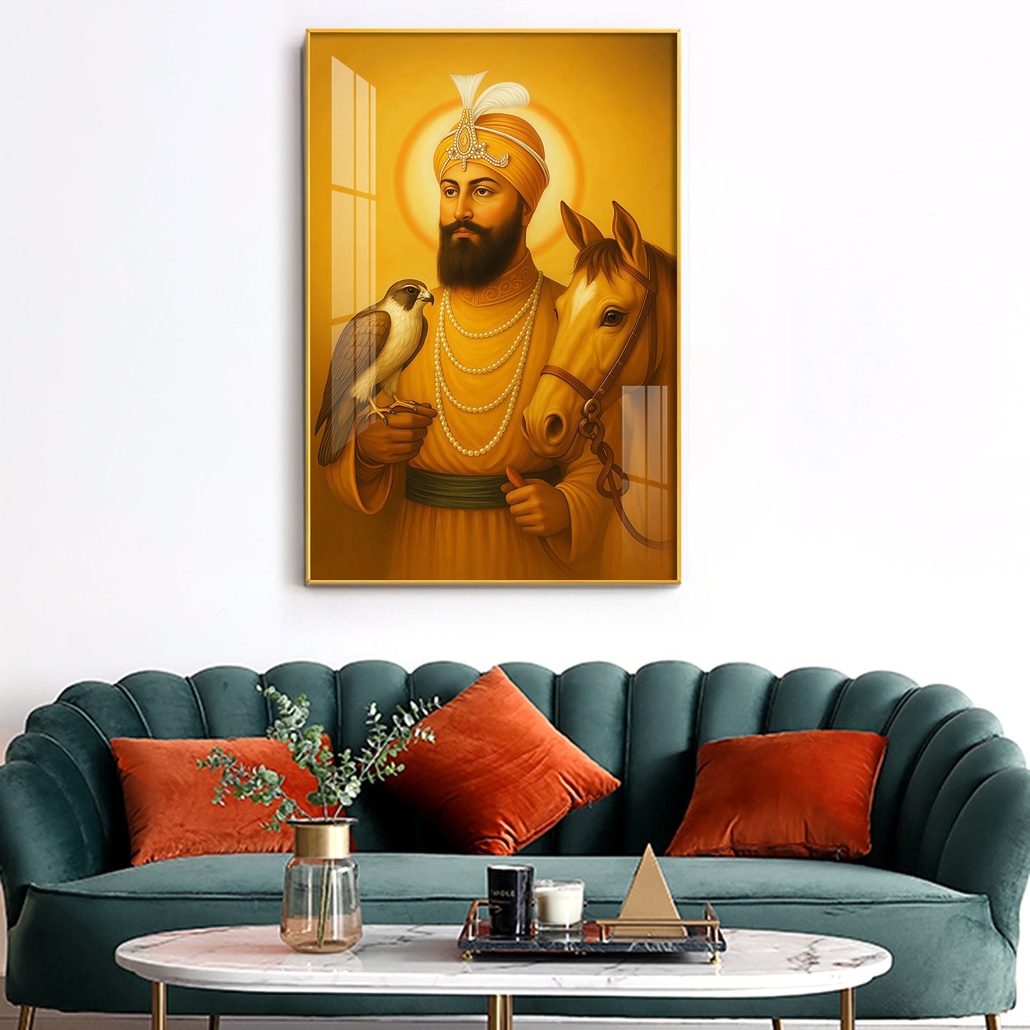 Guru Gobind Singh ji Glass Finish Vertical Wall Art