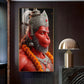Jai Shri Bajarang Bali Glass Finish Vertical Wall Art