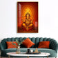 Hindu Lord Ganesh Ji Glass Finish Vertical Wall Art