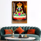 Shiva Lingam Glass Finish Vertical Wall Art