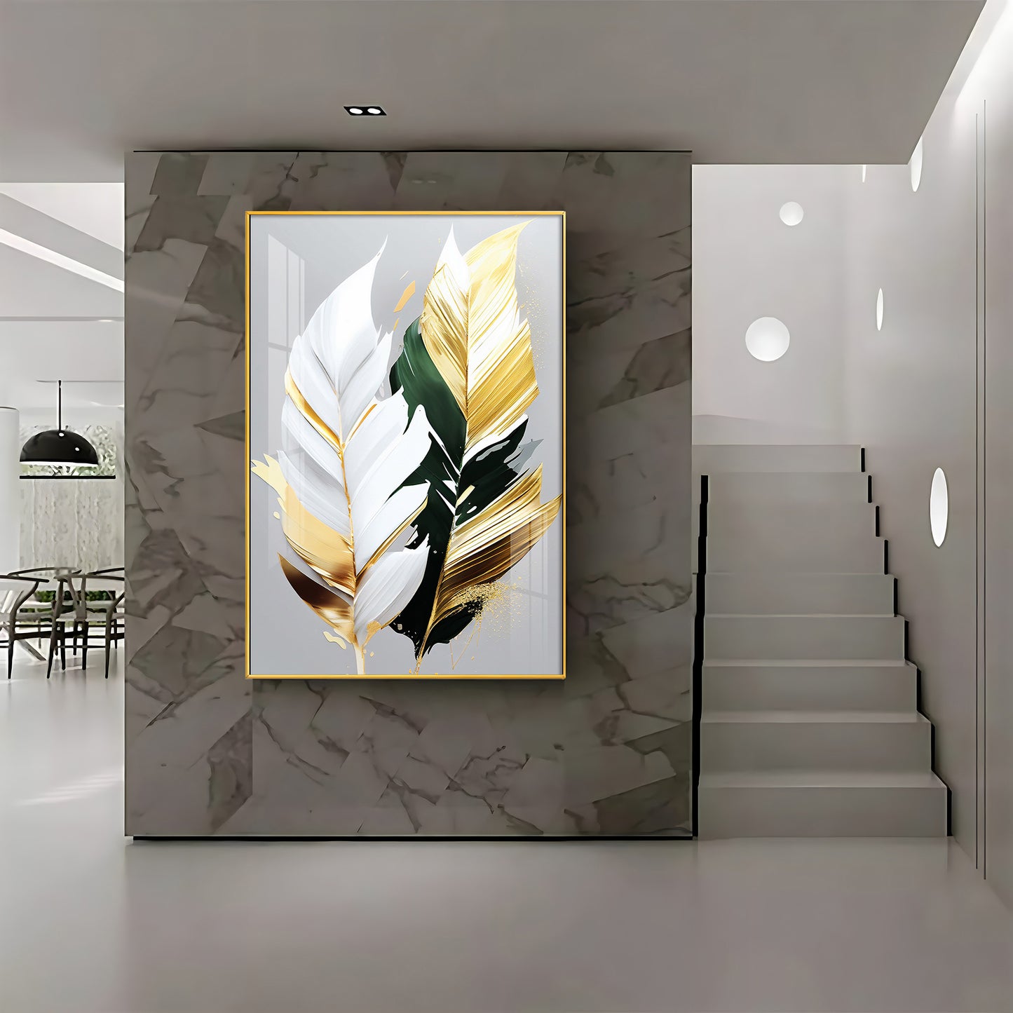 Whispers of Nature Glass Finish Vertical Wall Art