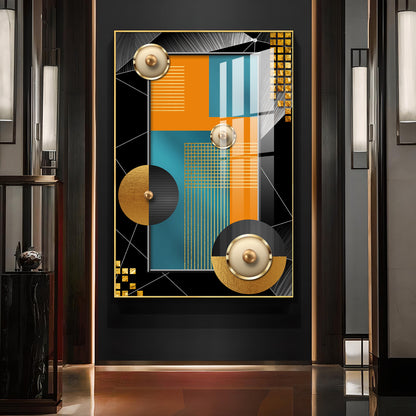 Artistic Abode Glass Finish Vertical Wall Art