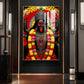 Hindu Goddess Kali Glass Finish Vertical Wall Art