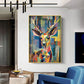 Deer in Mosaic Glass Finish Vertical Wall Art