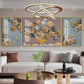 Spiral of Flower Glass Finish Wall Art (Set Of 3)