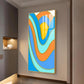 Colorwave Sunburst Glass Finish Vertical Wall Art