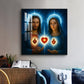 Jesus Spiritual Glass Finish Square Wall Art