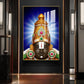Hindu Lord Tirupati Glass Finish Vertical Wall Art