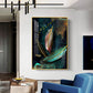 Whimsical Wings Glass Finish Vertical Wall Art