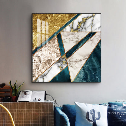 Luxe Serenity Glass Finish Square Wall Art