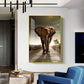 Urban Safari Living Room Adventure Glass Finish Vertical Wall Art