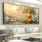 Buddha In Vibrance Light Glass Finish Horizontal Wall Art