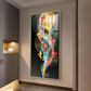 Serene Swimmers Glass Finish Vertical Wall Art