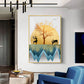 Mountain Whispers Glass Finish Vertical Wall Art