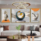 3D Abstract Art Glass Finish Wall Art (Set Of 3)