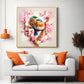 Avian Harmony Glass Finish Square Wall Art