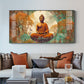 Ancient Buddha Glass Finish Horizontal Wall Art