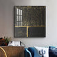 Black and Gold Reverie Glass Finish Square Wall Art