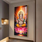 Lord Ganpati Ji Glass Finish Vertical Wall Art