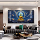Celestrial Buddha Glass Finish Horizontal Wall Art