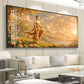 Gudiance Of Light Buddha Glass Finish Horizontal Wall Art