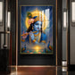 Krishna's Artistry for Modern Homes Glass Finish Vertical Wall Art