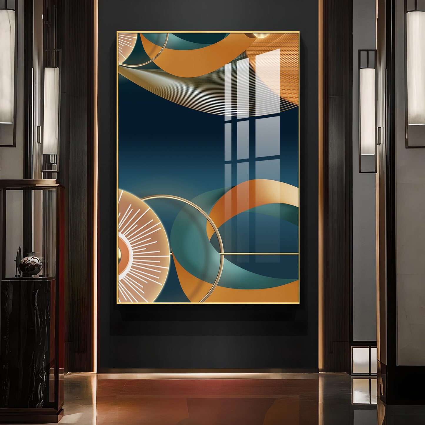 Vivid Impressions Glass Finish Vertical Wall Art