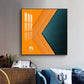 Abstract Expression Glass Finish Square Wall Art