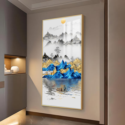 Visual Ode to Nature Glass Finish Vertical Wall Art