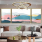 Abstraction of Desert Glass Finish Wall Art (Set Of 3)
