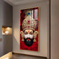 Shyam Baba Glass Finish Vertical Wall Art