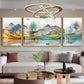 Mountain Scenery Glass Finish Wall Art (Set Of 3)