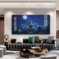 Buddha In Moonlight Glass Finish Horizontal Wall Art