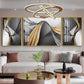 Reflective Art Glass Finish Wall Art (Set Of 3)