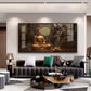 Buddha In Peace Glass Finish Horizontal Wall Art
