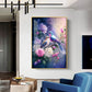 Nature's Duet Glass Finish Vertical Wall Art